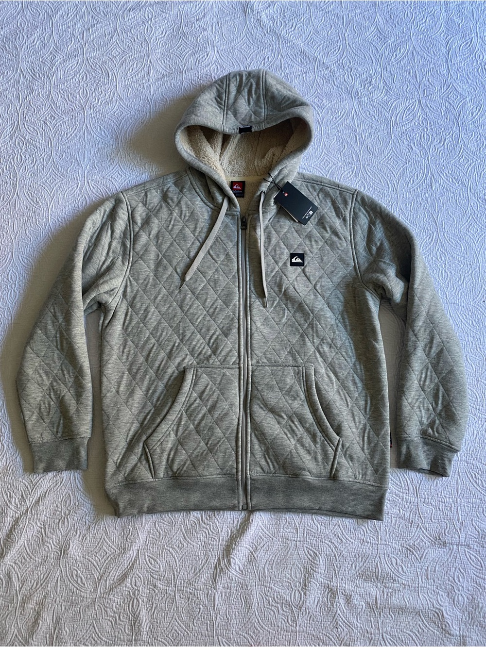 NWT - Quiksilver Men’s Quilted Zip-Up Hoodie